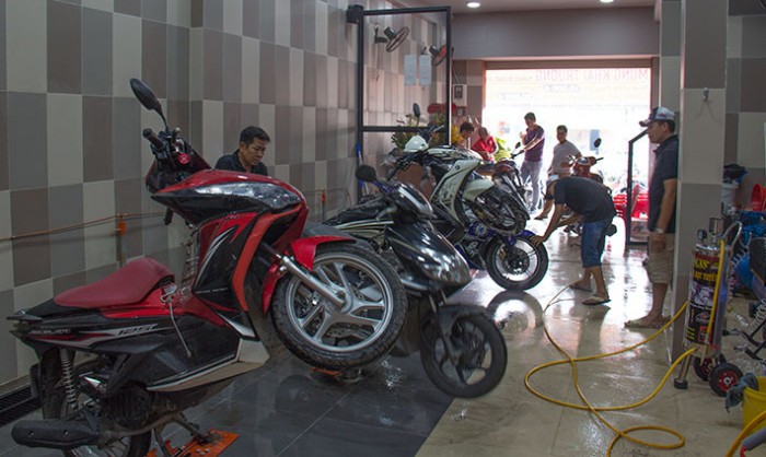 kinh doanh rửa xe máy